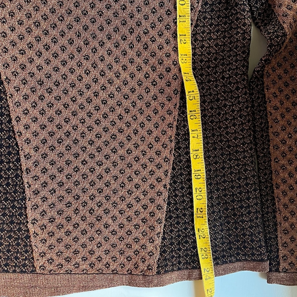Rag & Bone - Amanda Metallic Crewneck Sweater - copper/brown/black - size M - Picture 9 of 9